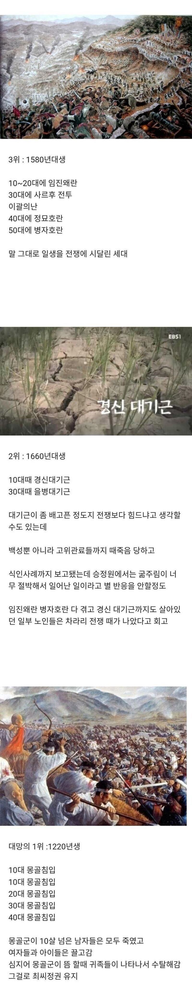 한반도 역사상 최악의 세대